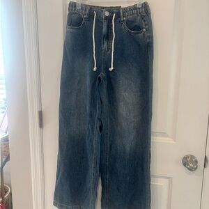 SO Men's Relaxed Blue Jeans with Drawstring